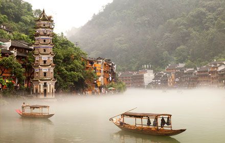 Fenghuang Ancient Town in Hunan Province