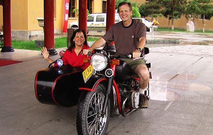 Vintage Sidecar Motorcycle