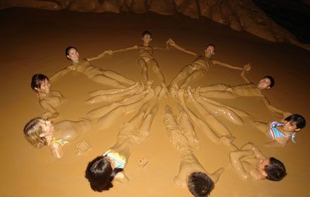 Mud Bath in a Water Cave