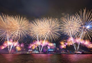 Fireworks Display at Victoria Harbor