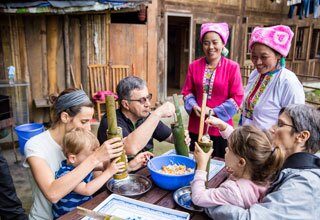 Making Bamboo Rice