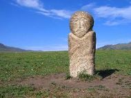 Human-shaped Stone Figure on Agung Getty Prairie Human-shaped Stone Figure on Agung Getty Prairie