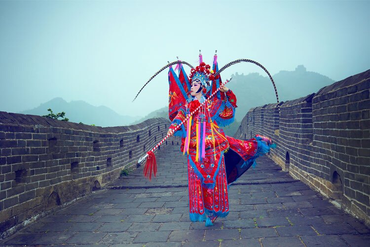 Beijing Opera in the Great Wall