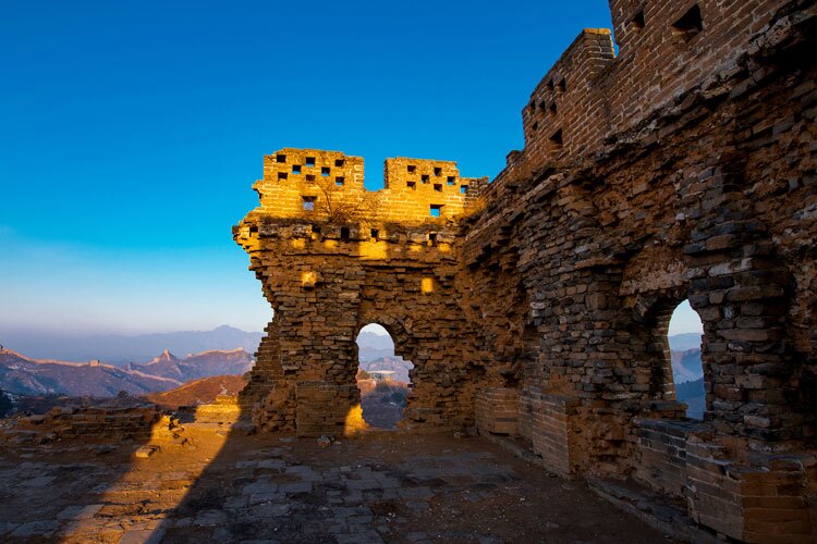 Unrestored Section of the Great Wall of China Photos