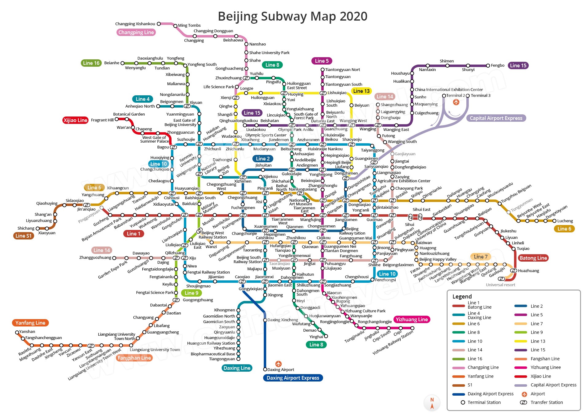 Beijing Subway Map 2020 