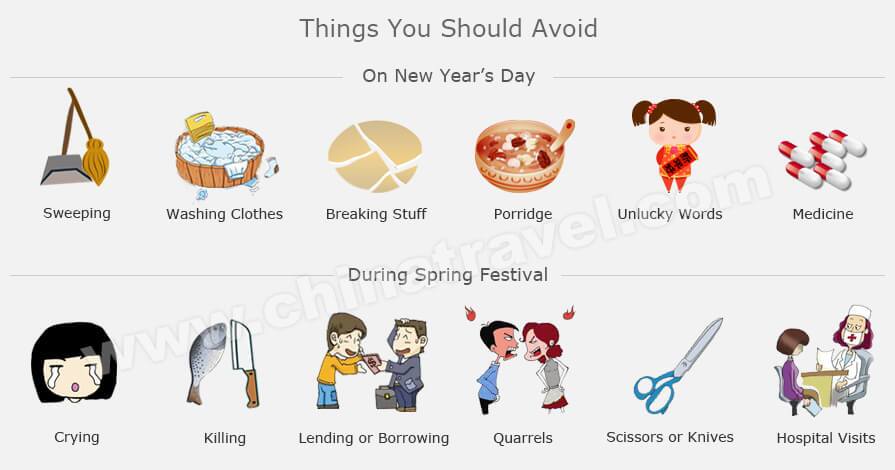 Things you should not do during Chinese New Year