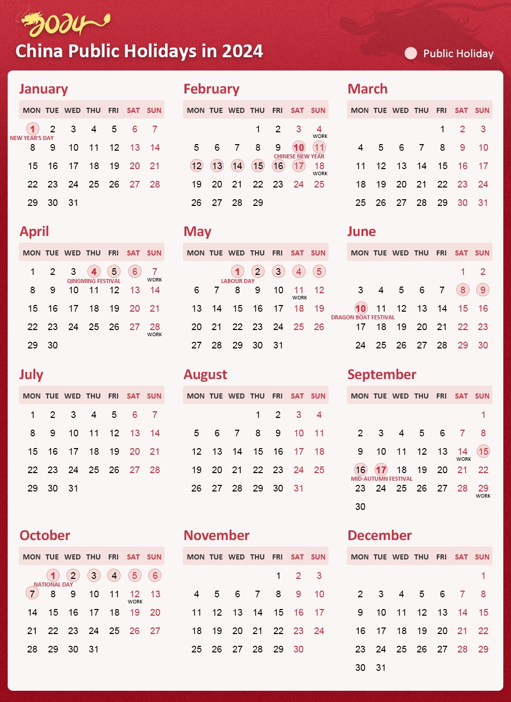 China Public Holidays 2024, Dates, Top Holidays