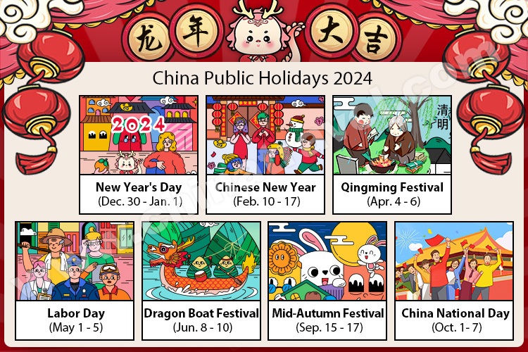 China Public Holidays 2024