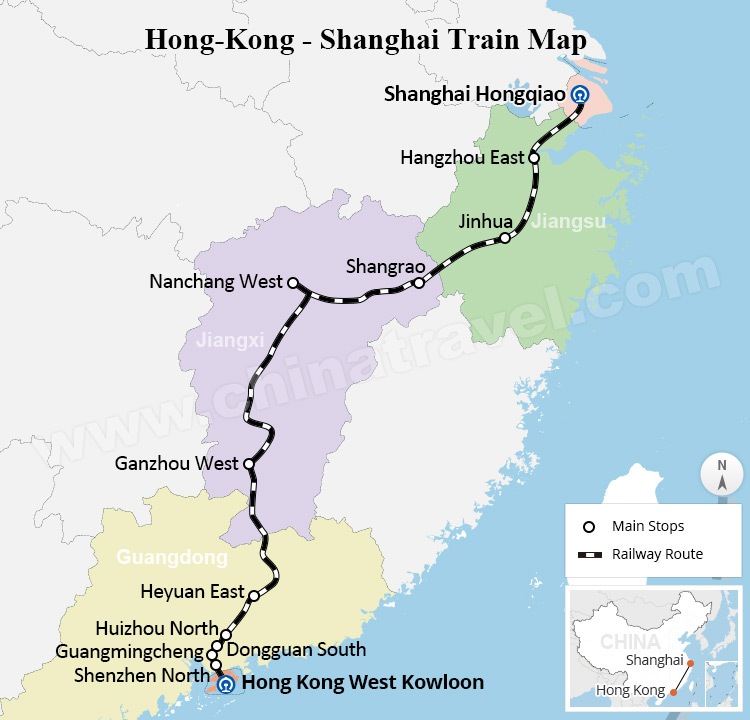 Hong Kong Shanghai Train Tickets Booking, Time, Price