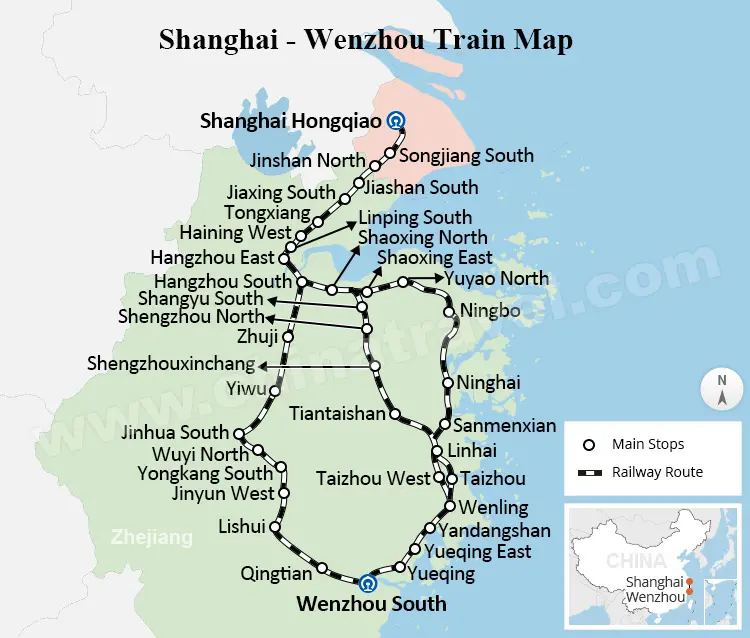 Shanghai Wenzhou Bullet Train Schedule Fare Ticket Booking