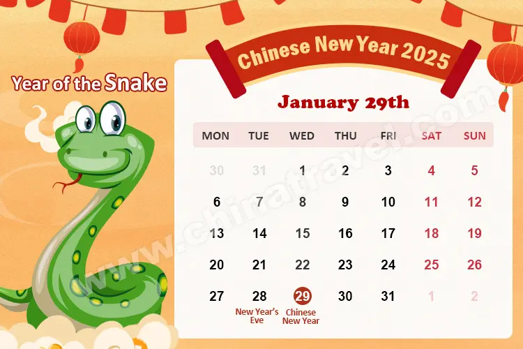 Chinese New Year calendar
