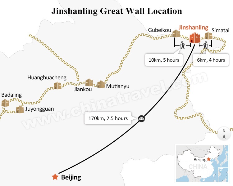 Map of Jinshanling Great Wall